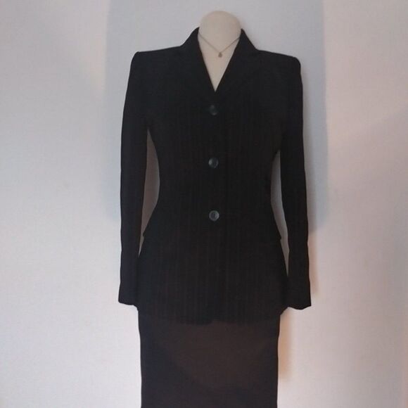 Jones Wear Women's Blazer Jacket 3 Button Notched Collar Pink Pinstripes… - Picture 10 of 10